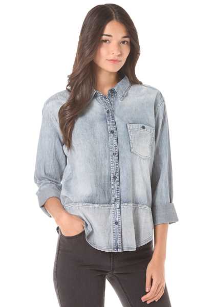 Volcom Mydnight Train - Blu Donna Estate Shirts (R7320)